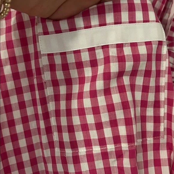 Pink Gingham Ruffle Robe with Monogram - Picture 5 of 7